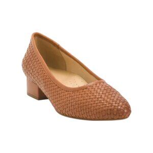 TROTTERS Leather Jade Woven Comfort Pumps